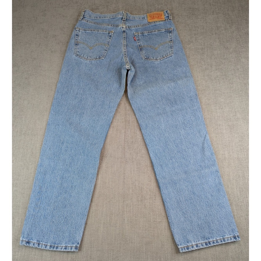 NWT Levis Jeans Mens 33x30 Light Blue 550 Relaxed Straight Denim Pants Casual - Picture 3 of 12